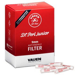 VAUEN Dr. Perl Aktivkohle-Filter Pfeife 9mm Filter System Qualität Pfeifenfilter