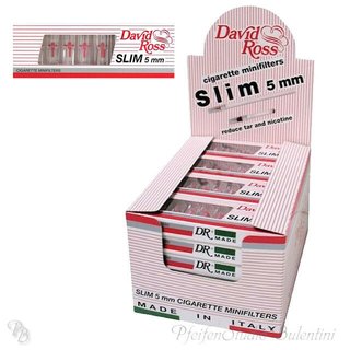 David Ross 5mm SLIM Zigaretten-Mikrofilter Auswahl 1-5x Display 240-1200 Filter 1x Box / 240 Filter (24x 10er Packung)