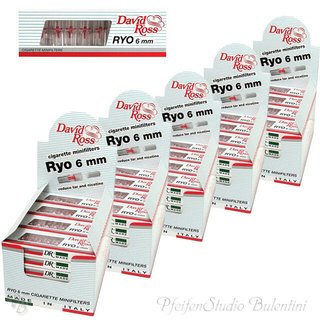 David Ross 6mm RYO Zigaretten-Mikrofilter Auswahl 1-5x Display (240-1200 Filter)
