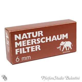 White Elephant  6mm Slim Pfeifenfilter Filter Natur Meerschaum Granulat  für Pfeife Zigarettenmundstücke