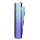 CLIPPER Feuerzeug BLUE GRADIENT Metall Gas Normalflamme einstellbar befüllbar 1 Feuerzeug